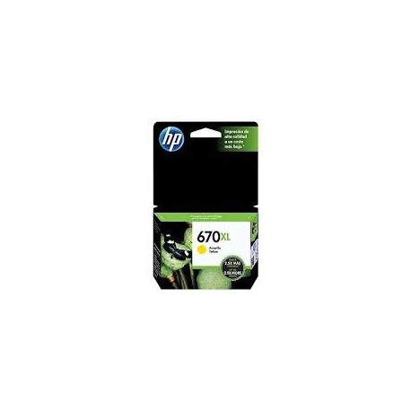 CARTUCHO HP 670XL AMARILLO CZ120AL