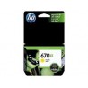 CARTUCHO HP 670XL AMARILLO CZ120AL