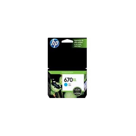 CARTUCHO HP 670XL CYAN CZ118AL