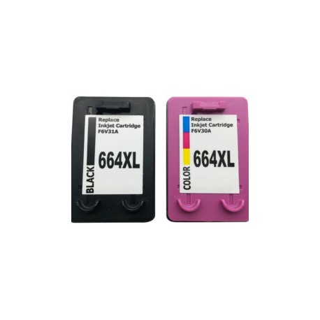 Cartucho compatible hp 664XL Tricolor F6V30AL